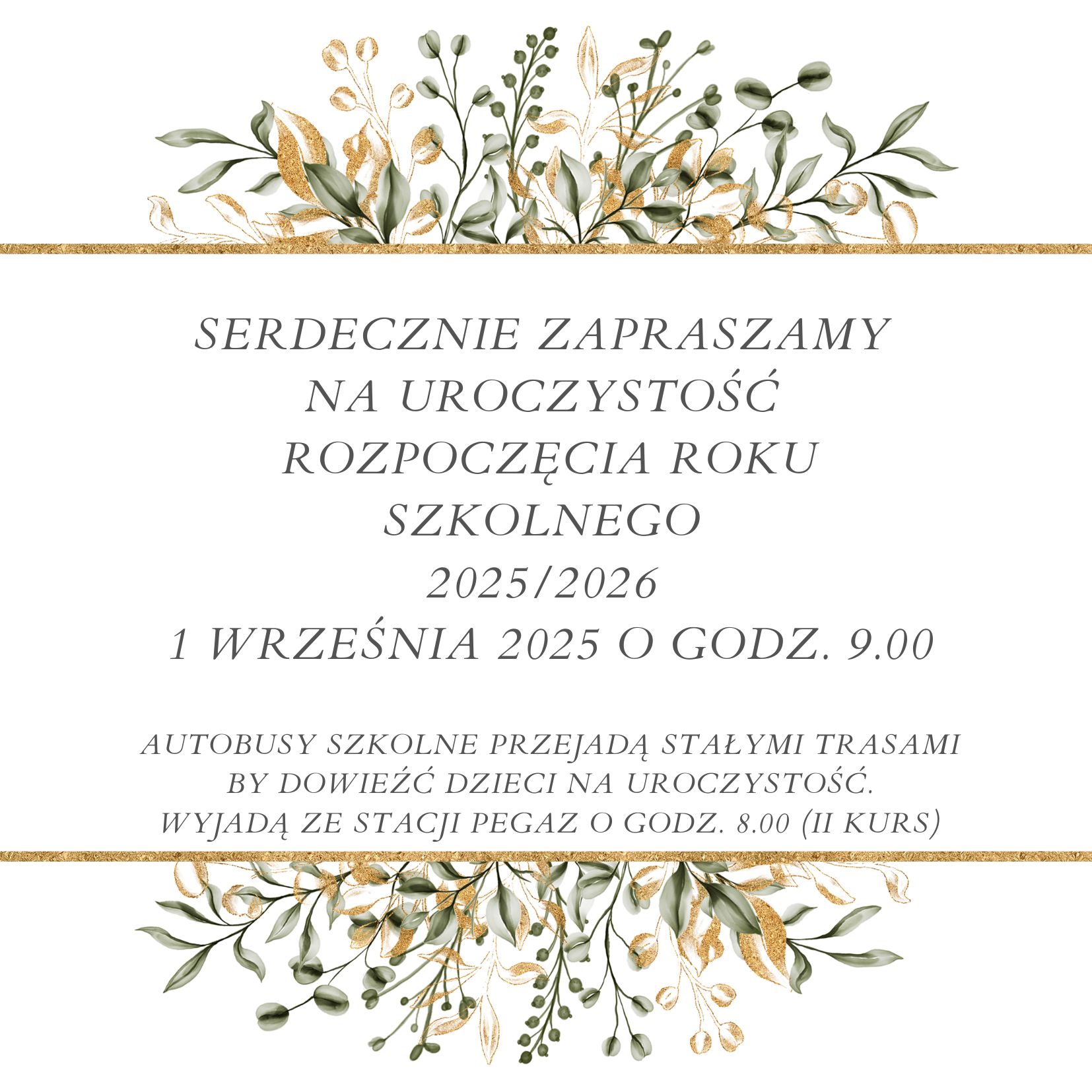 Rozpoczęcie roku szkolnego 2025/2026